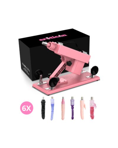 Love Seksmachine met 6 Anale en Clitoris Stimulatie Dildo’s